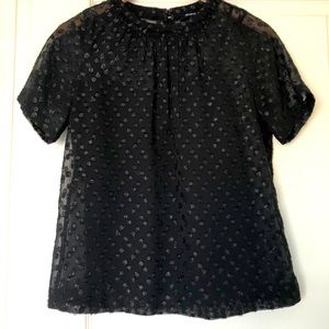 Madewell black sparkle top